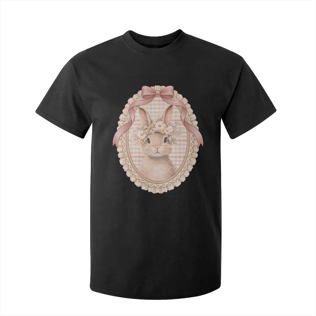 Floral Coquette Easter Bunny Vintage Thrifted Grandma Core T Shirt For Kid TS11 Black Print Your Wear