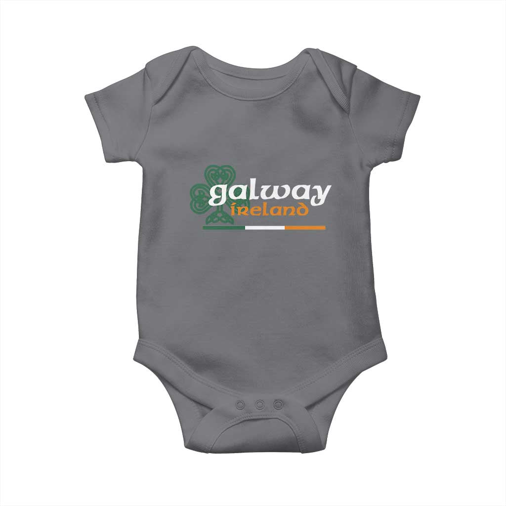 Galway Ireland Baby Onesie Irish City Souvenir St Patricks Day Celtic Shamrock TS11 Charcoal Print Your Wear