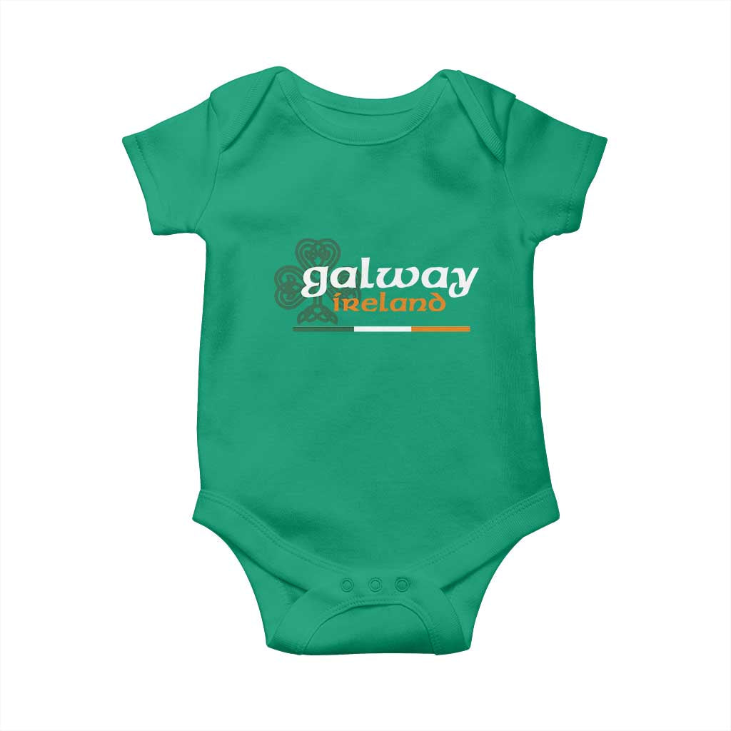 Galway Ireland Baby Onesie Irish City Souvenir St Patricks Day Celtic Shamrock TS11 Irish Green Print Your Wear