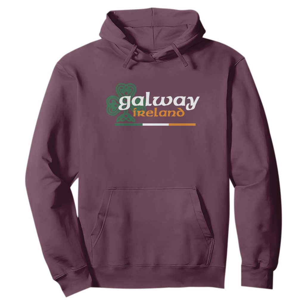 Galway Ireland Hoodie Irish City Souvenir St Patricks Day Celtic Shamrock TS11 Maroon Print Your Wear