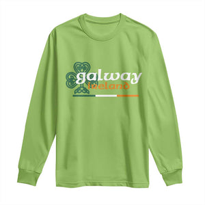 Galway Ireland Long Sleeve Shirt Irish City Souvenir St Patricks Day Celtic Shamrock TS11 Lime Print Your Wear