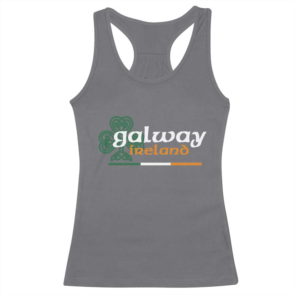 Galway Ireland Racerback Tank Top Irish City Souvenir St Patricks Day Celtic Shamrock TS11 Charcoal Print Your Wear