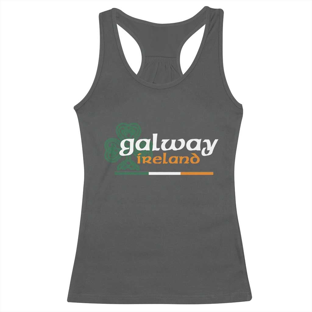 Galway Ireland Racerback Tank Top Irish City Souvenir St Patricks Day Celtic Shamrock TS11 Dark Heather Print Your Wear