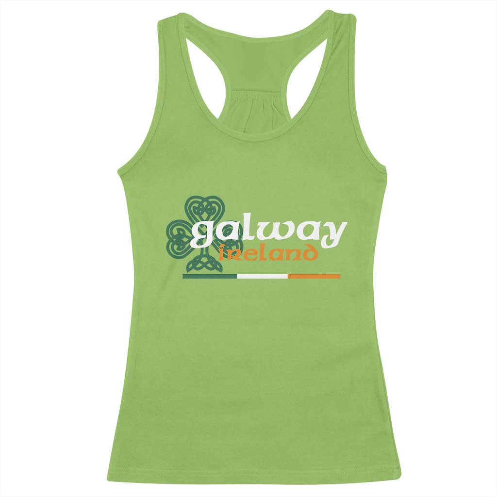 Galway Ireland Racerback Tank Top Irish City Souvenir St Patricks Day Celtic Shamrock TS11 Lime Print Your Wear