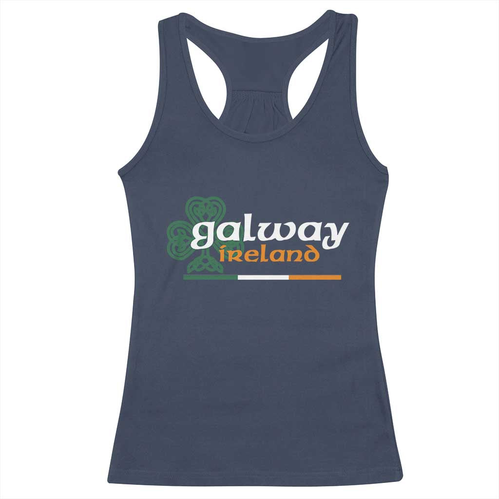 Galway Ireland Racerback Tank Top Irish City Souvenir St Patricks Day Celtic Shamrock TS11 Navy Print Your Wear