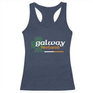 Galway Ireland Racerback Tank Top Irish City Souvenir St Patricks Day Celtic Shamrock TS11 Navy Print Your Wear