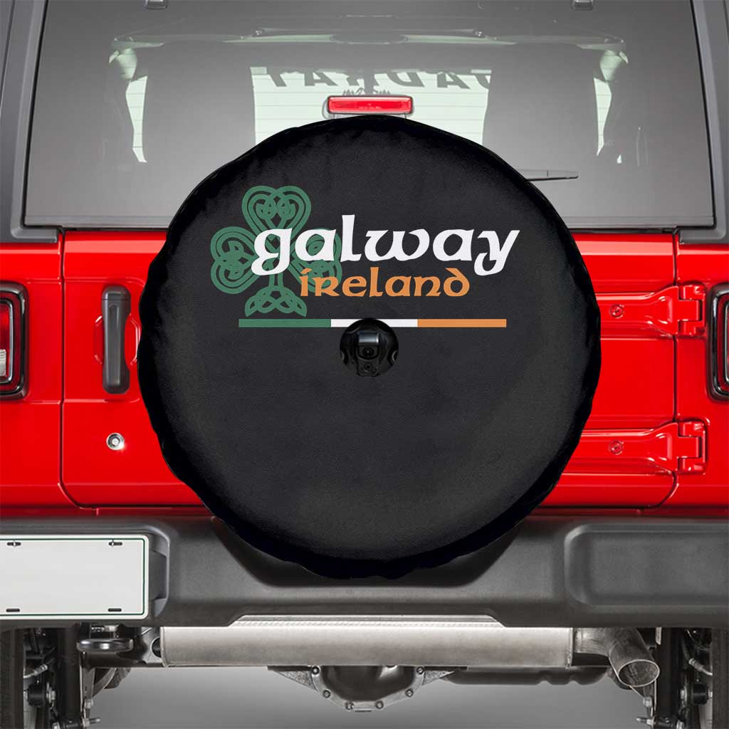 Galway Ireland Spare Tire Cover Irish City Souvenir St Patricks Day Celtic Shamrock TS11 Black Print Your Wear