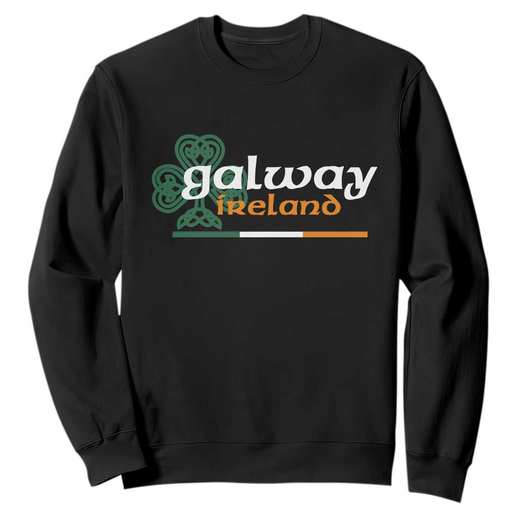 Galway Ireland Sweatshirt Irish City Souvenir St Patricks Day Celtic Shamrock TS11 Black Print Your Wear