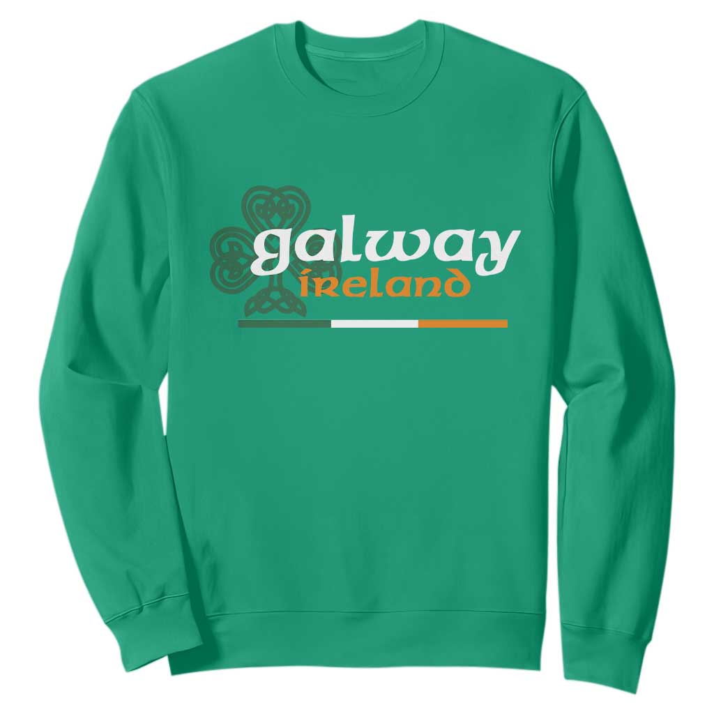 Galway Ireland Sweatshirt Irish City Souvenir St Patricks Day Celtic Shamrock TS11 Irish Green Print Your Wear