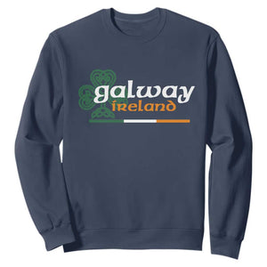 Galway Ireland Sweatshirt Irish City Souvenir St Patricks Day Celtic Shamrock TS11 Navy Print Your Wear
