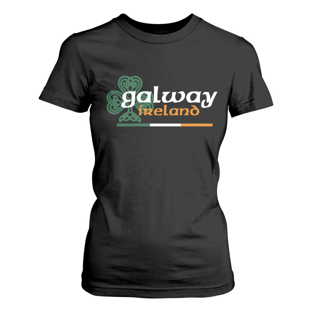 Galway Ireland T Shirt For Women Irish City Souvenir St Patricks Day Celtic Shamrock TS11 Black Print Your Wear