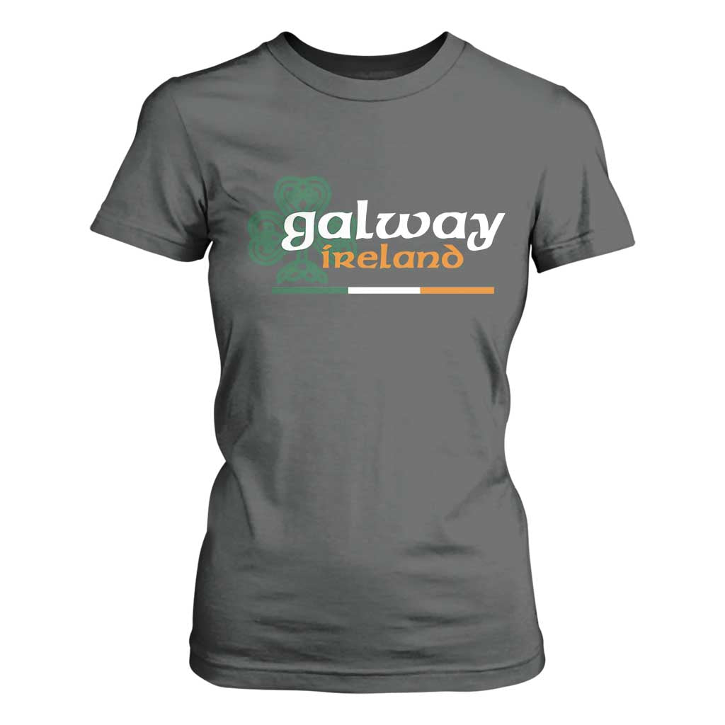 Galway Ireland T Shirt For Women Irish City Souvenir St Patricks Day Celtic Shamrock TS11 Dark Heather Print Your Wear
