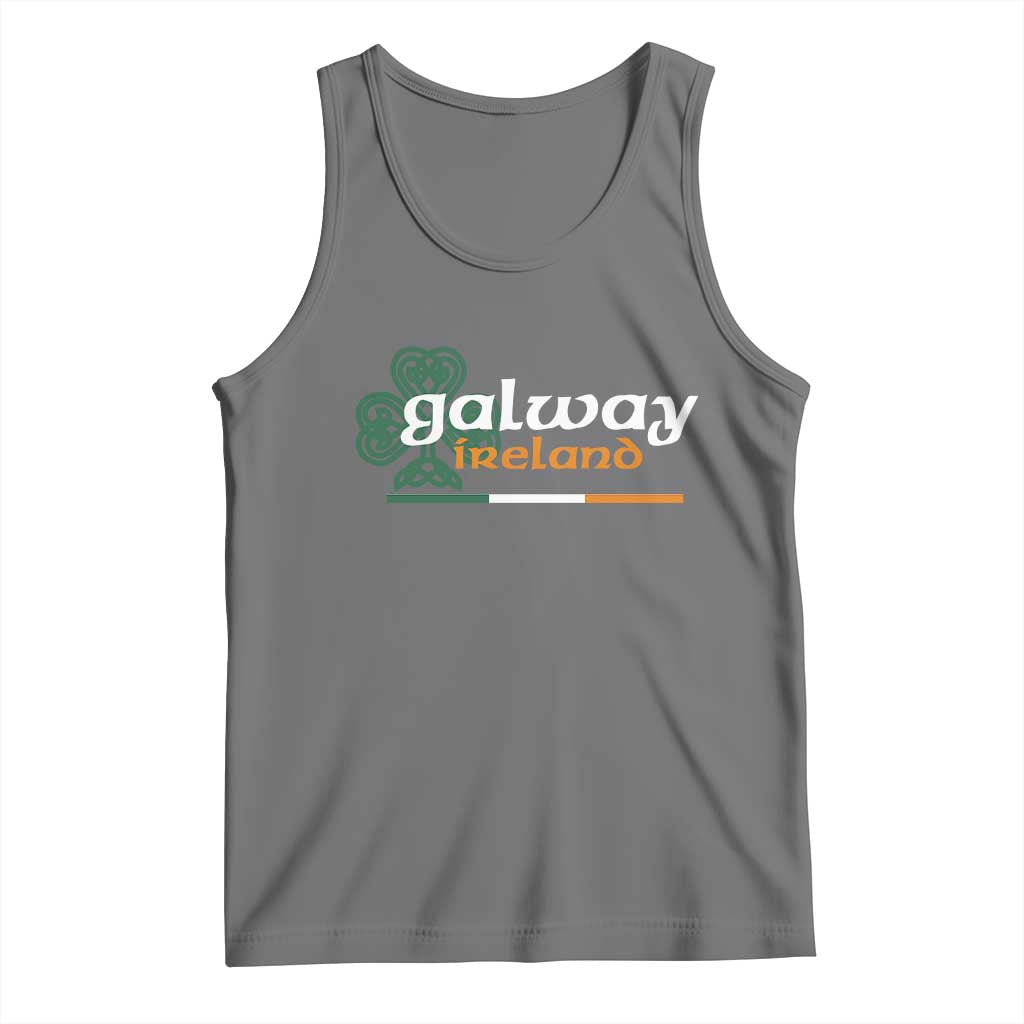 Galway Ireland Tank Top Irish City Souvenir St Patricks Day Celtic Shamrock TS11 Black Heather Print Your Wear