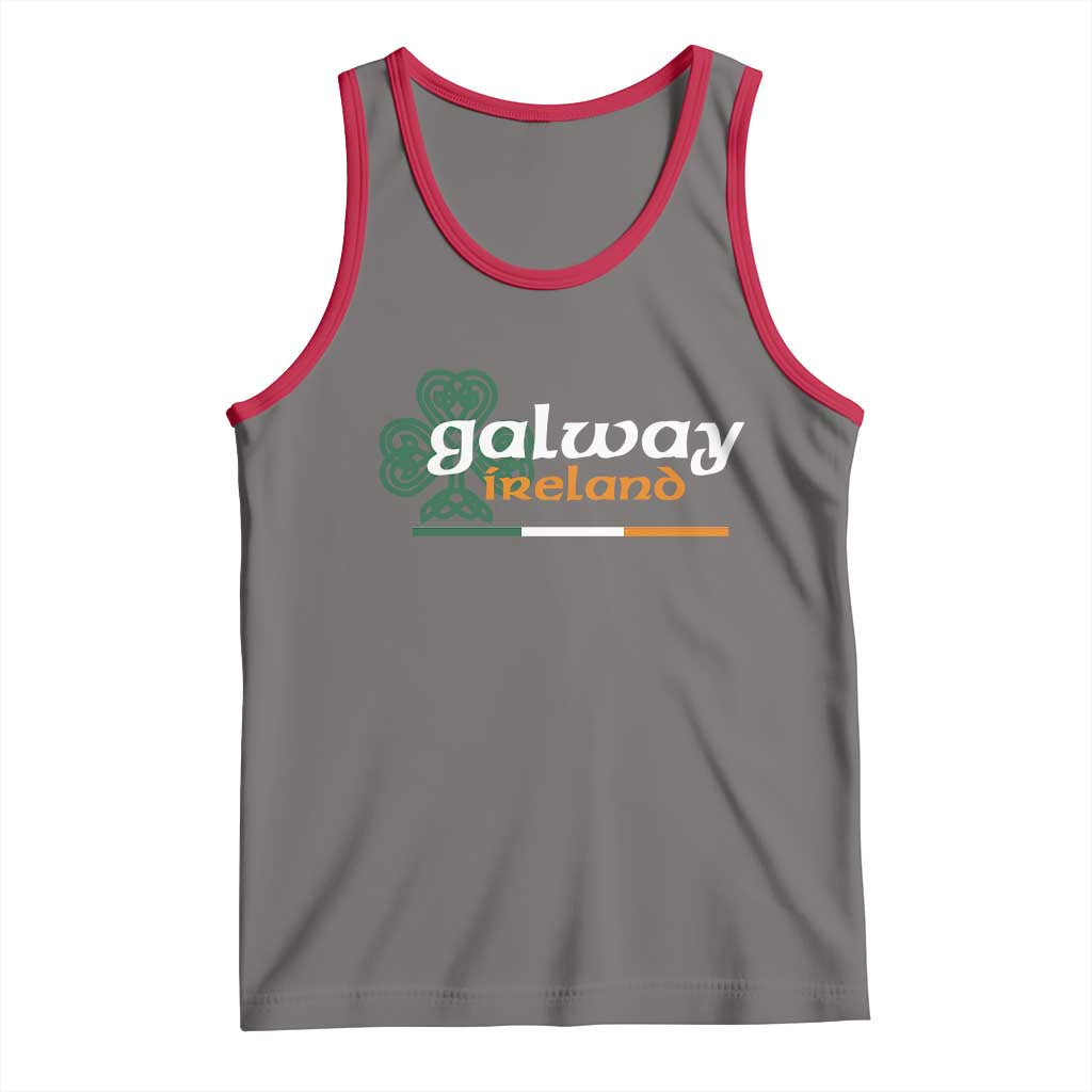 Galway Ireland Tank Top Irish City Souvenir St Patricks Day Celtic Shamrock TS11 Deep Heather Red Print Your Wear