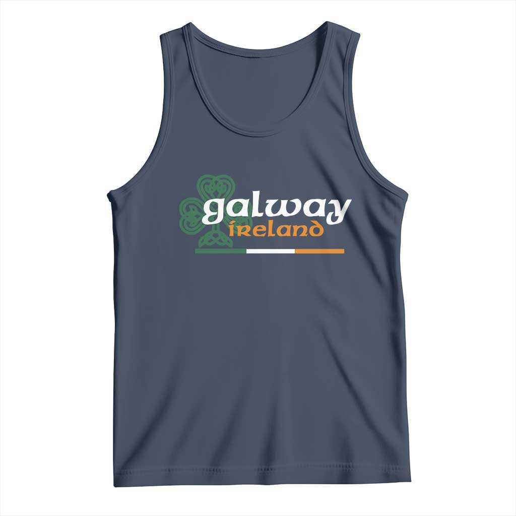 Galway Ireland Tank Top Irish City Souvenir St Patricks Day Celtic Shamrock TS11 Navy Print Your Wear