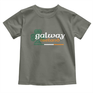 Galway Ireland Toddler T Shirt Irish City Souvenir St Patricks Day Celtic Shamrock TS11 Military Green Print Your Wear