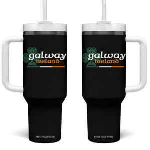 Galway Ireland Tumbler With Handle Irish City Souvenir St Patricks Day Celtic Shamrock TS11 One Size: 40 oz Black Print Your Wear