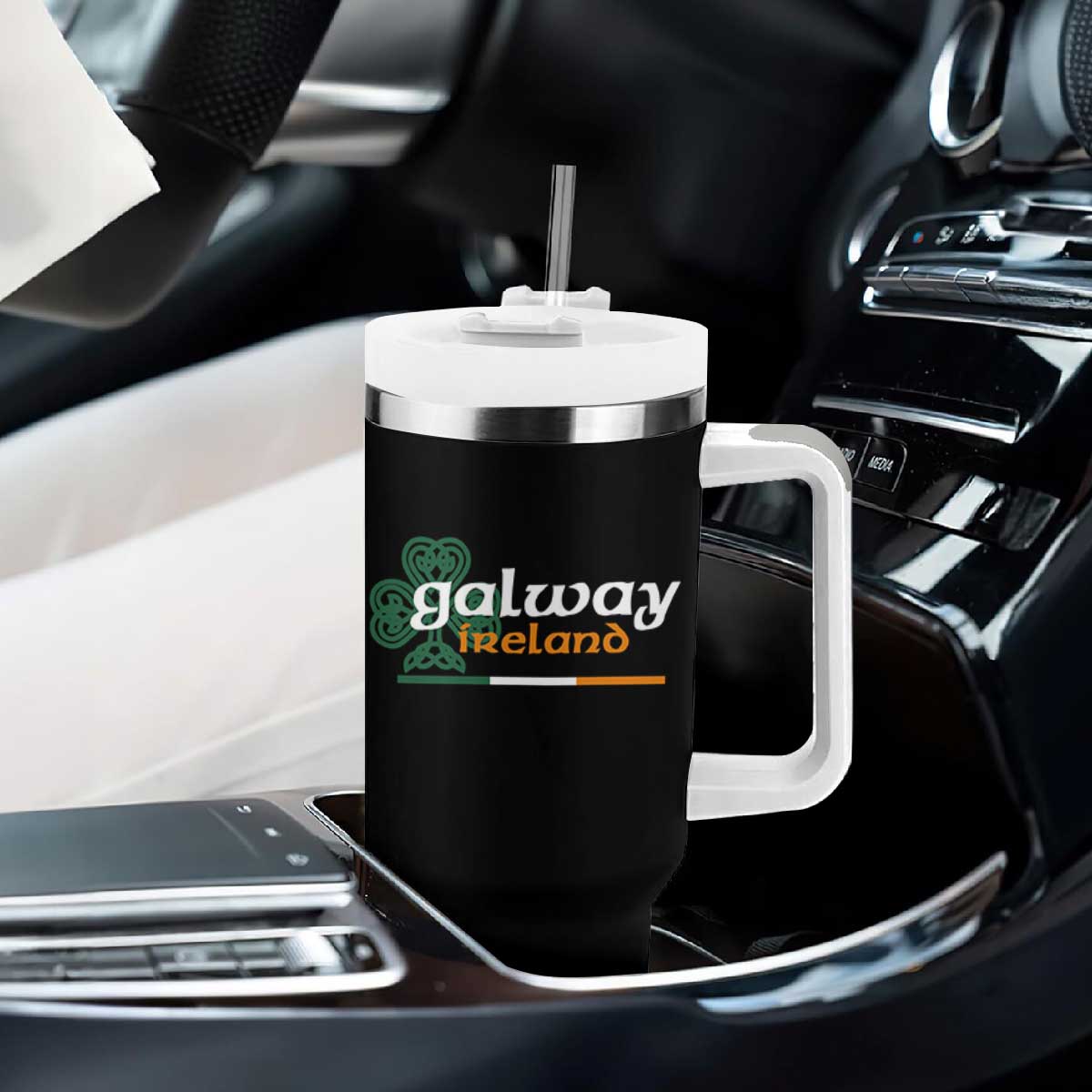 Galway Ireland Tumbler With Handle Irish City Souvenir St Patricks Day Celtic Shamrock TS11 Print Your Wear