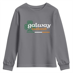 Galway Ireland Youth Sweatshirt Irish City Souvenir St Patricks Day Celtic Shamrock TS11 Charcoal Print Your Wear