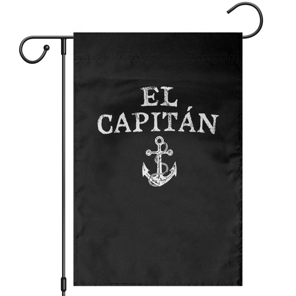 El Capitan Garden Flag Funny Boat Captain Vintage Anchor TS11 Black Print Your Wear