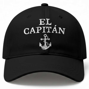El Capitan Baseball Cap Funny Boat Captain Vintage Anchor TS11 Print Your Wear