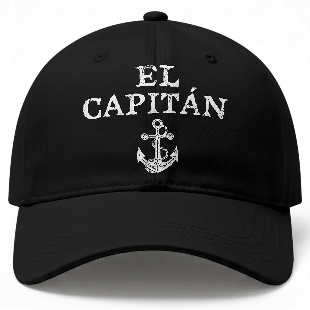 El Capitan Baseball Cap Funny Boat Captain Vintage Anchor TS11 Print Your Wear