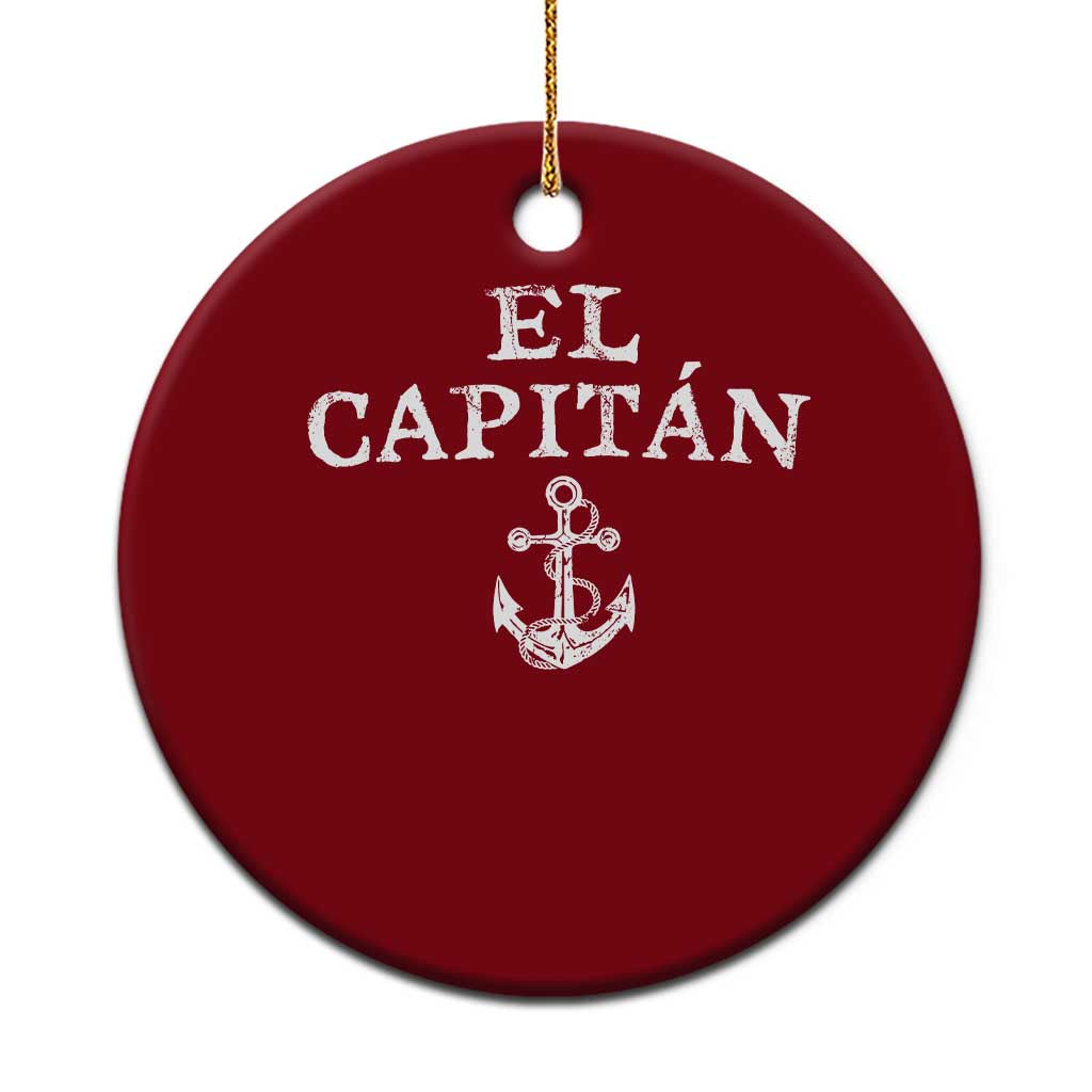 El Capitan Ceramic Ornament Funny Boat Captain Vintage Anchor TS11 1pc Red Print Your Wear