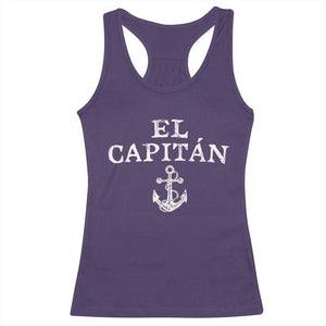 El Capitan Racerback Tank Top Funny Boat Captain Vintage Anchor TS11 Purple Print Your Wear