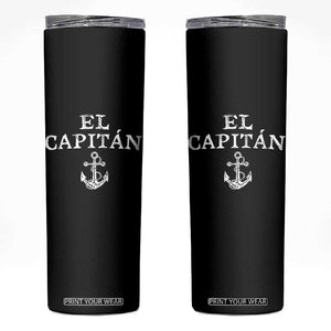 El Capitan Skinny Tumbler Funny Boat Captain Vintage Anchor TS11 Black Print Your Wear