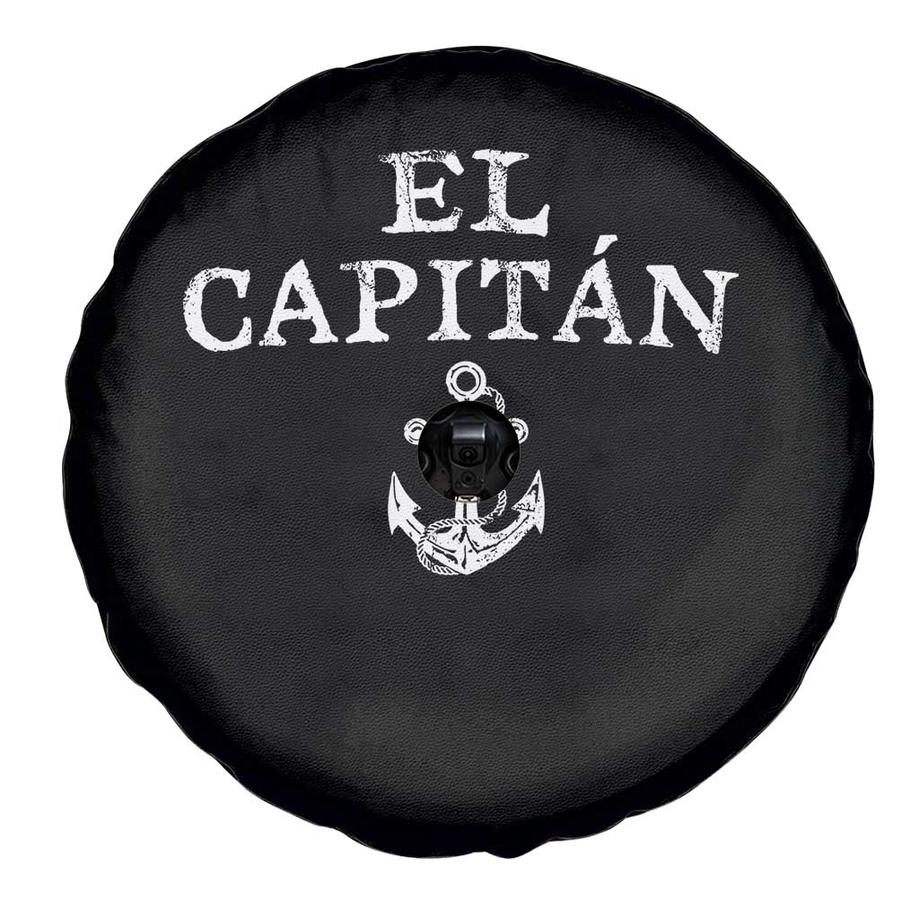 El Capitan Spare Tire Cover Funny Boat Captain Vintage Anchor TS11 Print Your Wear