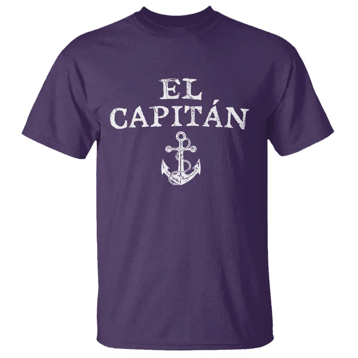 El Capitan T Shirt Funny Boat Captain Vintage Anchor TS11 Purple Print Your Wear