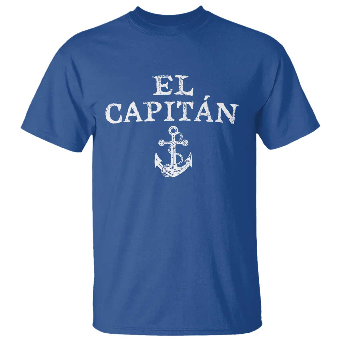 El Capitan T Shirt Funny Boat Captain Vintage Anchor TS11 Royal Blue Print Your Wear