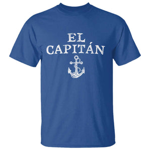 El Capitan T Shirt Funny Boat Captain Vintage Anchor TS11 Royal Blue Print Your Wear