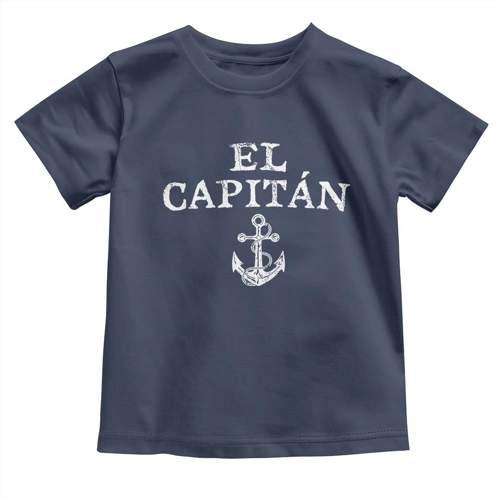 El Capitan Toddler T Shirt Funny Boat Captain Vintage Anchor TS11 Navy Print Your Wear