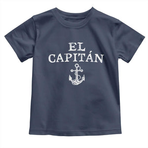 El Capitan Toddler T Shirt Funny Boat Captain Vintage Anchor TS11 Navy Print Your Wear