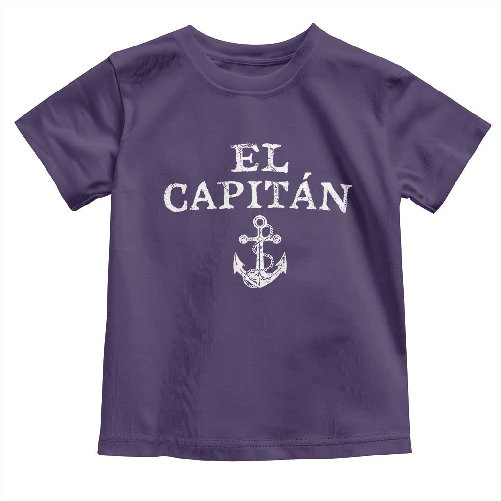 El Capitan Toddler T Shirt Funny Boat Captain Vintage Anchor TS11 Purple Print Your Wear