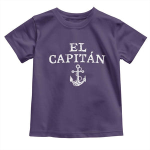 El Capitan Toddler T Shirt Funny Boat Captain Vintage Anchor TS11 Purple Print Your Wear