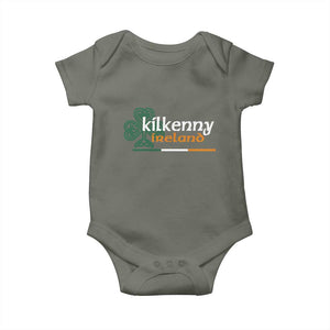 Kilkenny Ireland Baby Onesie Irish City Souvenir St Patricks Day Celtic Shamrock TS11 Military Green Print Your Wear