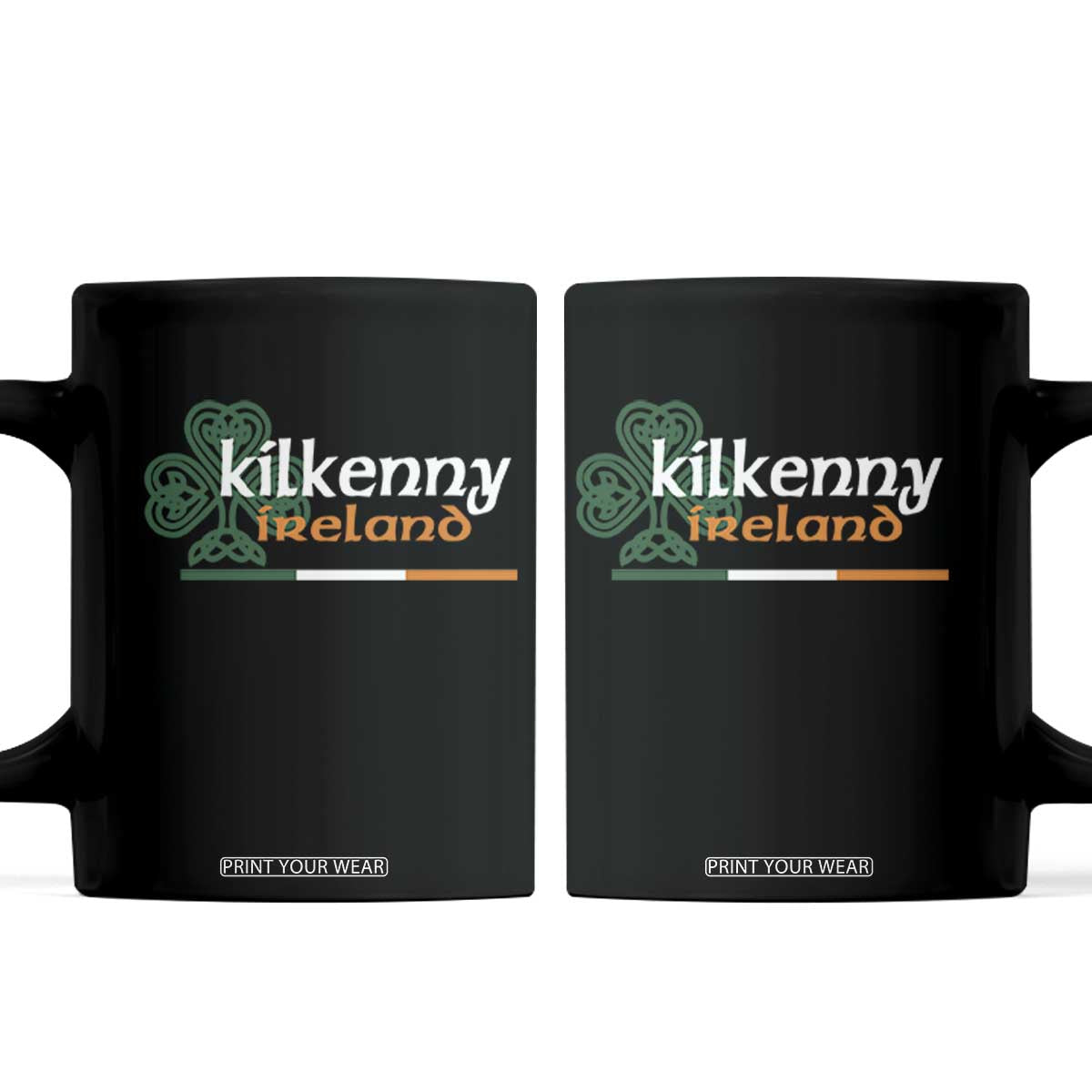 Kilkenny Ireland Coffee Mug Irish City Souvenir St Patricks Day Celtic Shamrock TS11 Black Print Your Wear