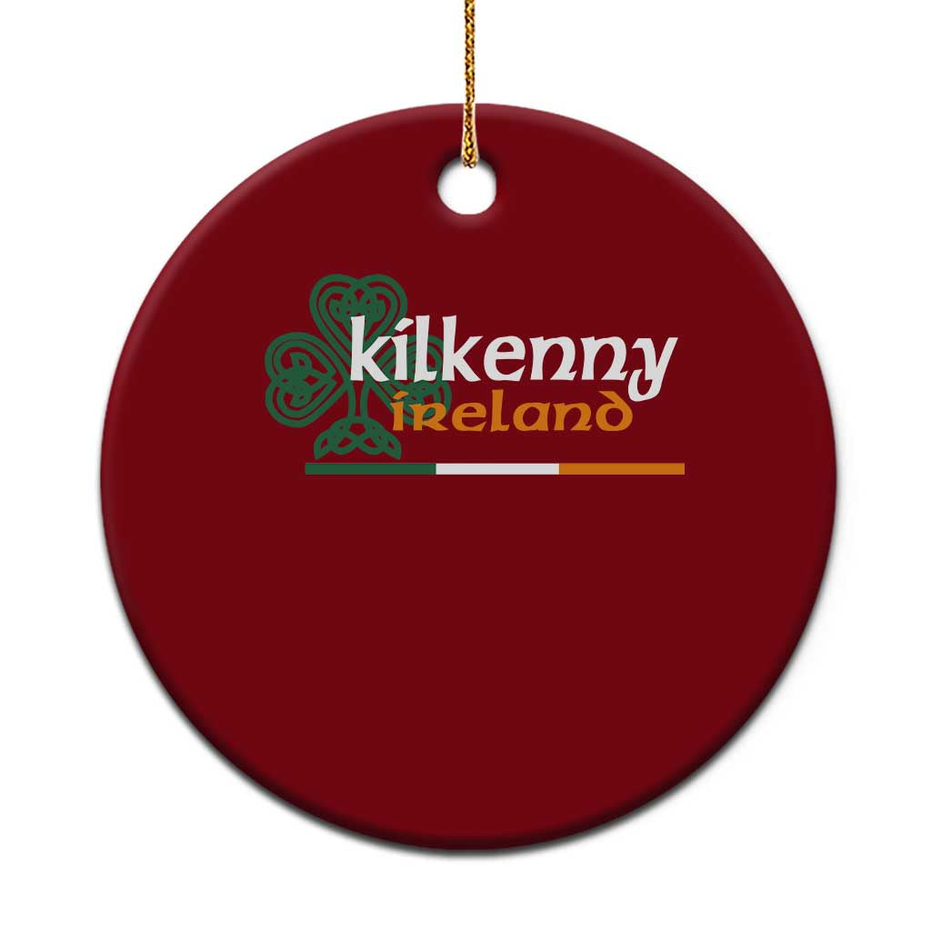 Kilkenny Ireland Ceramic Ornament Irish City Souvenir St Patricks Day Celtic Shamrock TS11 1pc Red Print Your Wear