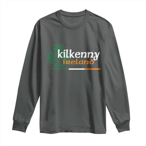 Kilkenny Ireland Long Sleeve Shirt Irish City Souvenir St Patricks Day Celtic Shamrock TS11 Dark Heather Print Your Wear