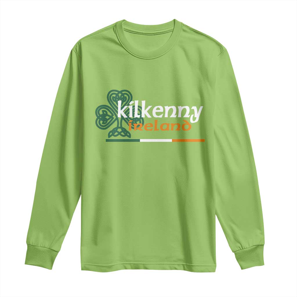 Kilkenny Ireland Long Sleeve Shirt Irish City Souvenir St Patricks Day Celtic Shamrock TS11 Lime Print Your Wear