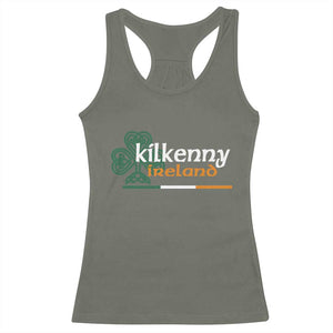 Kilkenny Ireland Racerback Tank Top Irish City Souvenir St Patricks Day Celtic Shamrock TS11 Military Green Print Your Wear