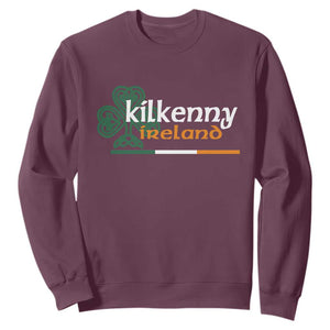 Kilkenny Ireland Sweatshirt Irish City Souvenir St Patricks Day Celtic Shamrock TS11 Maroon Print Your Wear