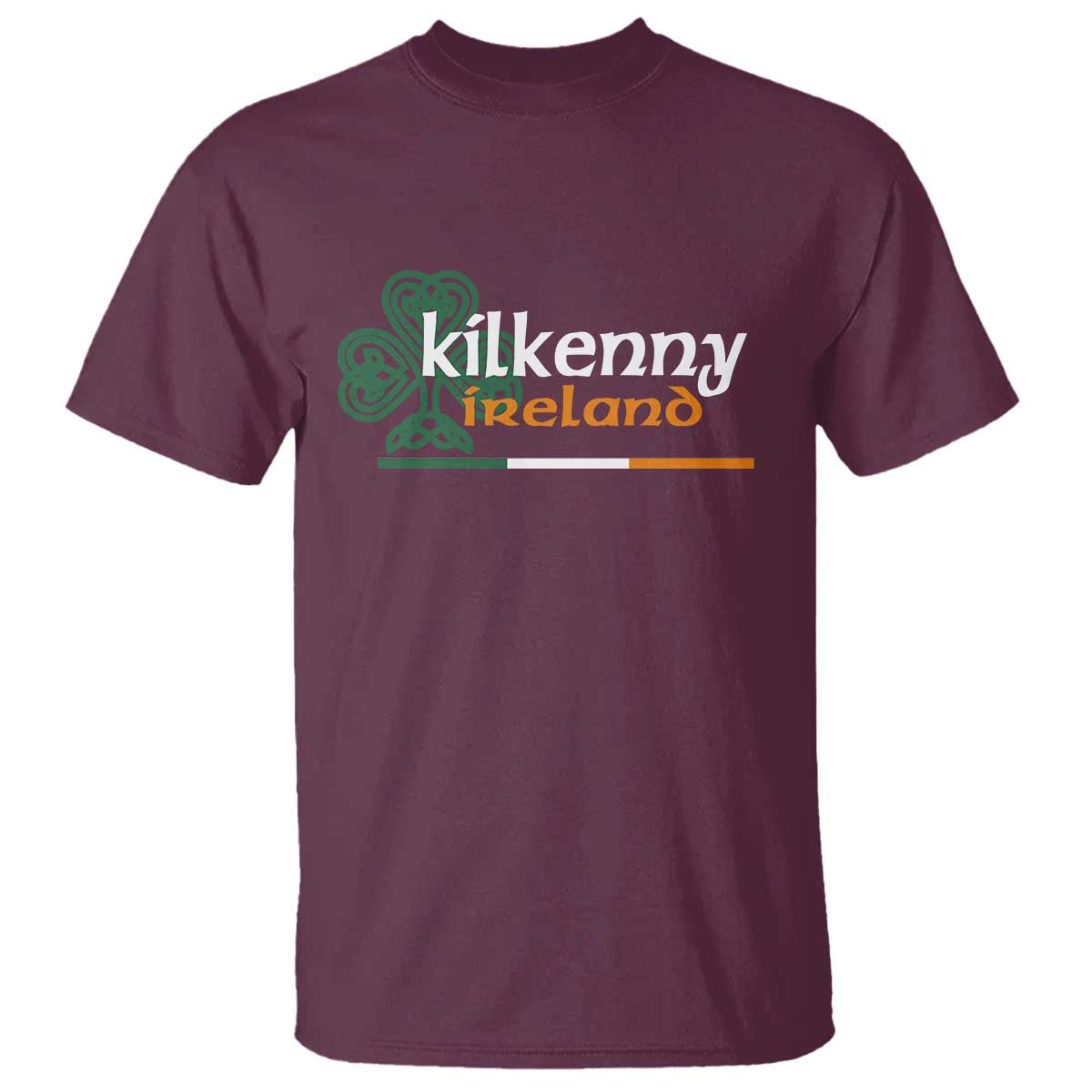 Kilkenny Ireland T Shirt Irish City Souvenir St Patricks Day Celtic Shamrock TS11 Maroon Print Your Wear