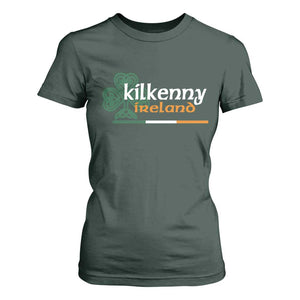 Kilkenny Ireland T Shirt For Women Irish City Souvenir St Patricks Day Celtic Shamrock TS11 Dark Forest Green Print Your Wear