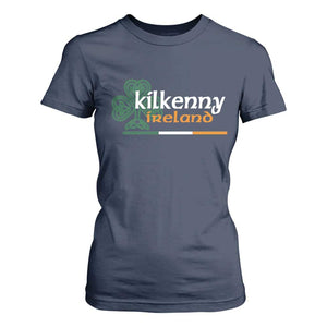Kilkenny Ireland T Shirt For Women Irish City Souvenir St Patricks Day Celtic Shamrock TS11 Navy Print Your Wear
