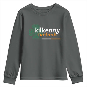 Kilkenny Ireland Youth Sweatshirt Irish City Souvenir St Patricks Day Celtic Shamrock TS11 Dark Heather Print Your Wear