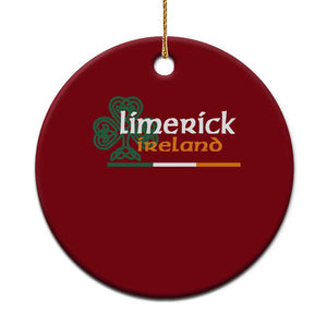 Limerick Ireland Ceramic Ornament Irish City Souvenir St Patricks Day Celtic Shamrock TS11 1pc Red Print Your Wear