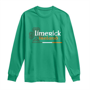 Limerick Ireland Long Sleeve Shirt Irish City Souvenir St Patricks Day Celtic Shamrock TS11 Irish Green Print Your Wear